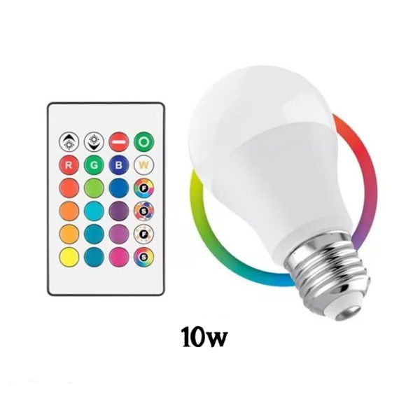 Foco RGB 10w con control remoto